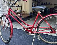 red-antique-bicycles